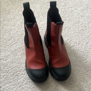 GANNI Red and Black Women's Boots